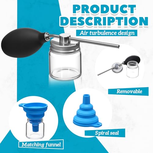Patelai 2 Pack 2 oz Diatomaceous Earth Powder Duster, Collapsible Funnel