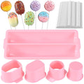 Round Cake Pop Mold Set 3 PCS Cake Pop Cutter with 9 Inch Tray Includes 100 Lollipop Sticks 100 Bags and 100 Ribbons for Making Home Desserts Birthday Parties Desserts