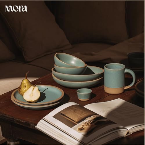 Mora Nano Ramekins Set of 4, 2oz Ceramic Pottery Sauce Cups - Microwave, Oven and Dishwasher Safe - Iris - color: Iris, size: Nano