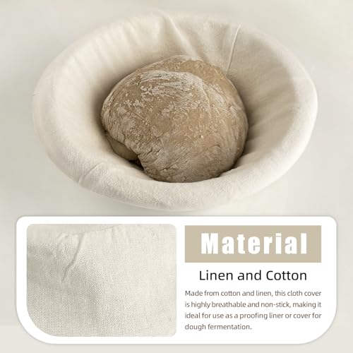 6 Pack Proofing Basket Covers Liners fit 8/9/10in Round - size: 9inch Round