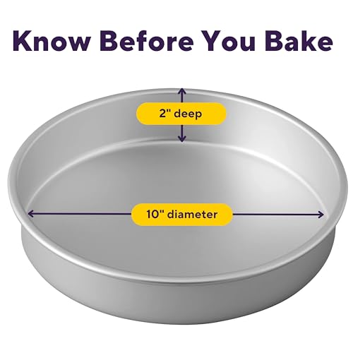 Wilton Aluminum Round Cake Pan, Made Without PFAS, 10 in. - size: 10 x 2 in. (Pack of 1)