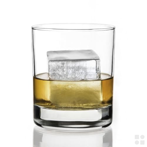 Ice Cube Molds, 2 Pack Silicone Trays for 8 Large Square Cubes - color: 2" Cube (Gray)