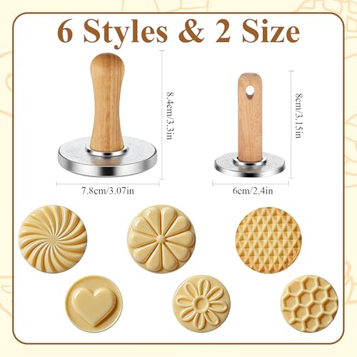 6 Pcs Cookie Stamps for DIY Baking, Cake, Pastry, Gift Package