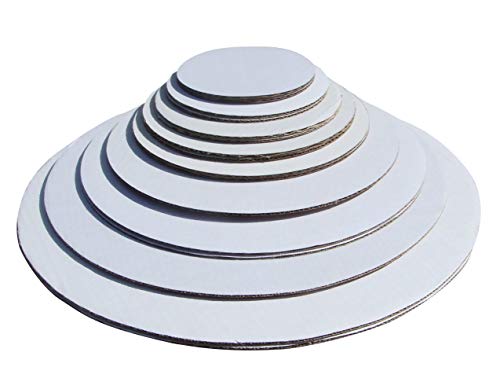 12 Inch Cake Circle Pizza and Pie Circle High Quality Sturdy White Corrugated Cardboard Cake Circles 12 inch 100% Food Safe 12 inch Cake Boards Round Cake Board 12 inch (Pack of 25) Thick Cardboard - size: 12", Pack of 25