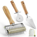 Pizza Dough Docker Roller with Stainless Steel Spikes - style: 3 Set
