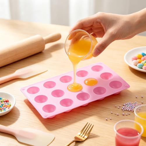 15 Cavity Semi Sphere Silicone Candy Molds