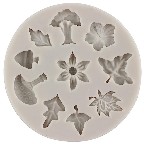 Sijiangmold Vegetable Fruit Silicone Mold Flower Leaf Fondant Mold - color: Style C