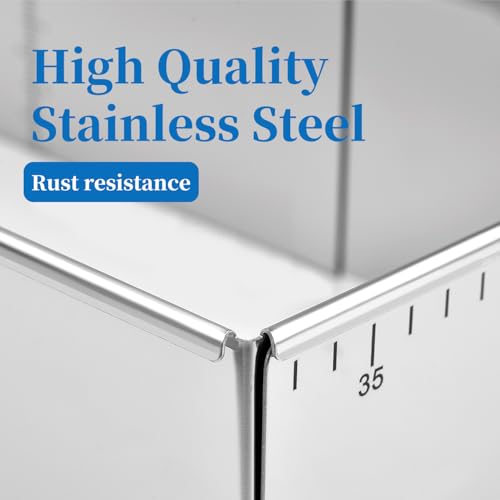 Adjustable Rectangle Mousse Cake Ring Mold - Extendable Stainless Steel Rectangle Shaped Cake Cutter, Bakeware for Customized Baking - Heavy Duty Baking Accessories - 9.8 * 7.5 * 4IN - size: 9.8*7.5*4IN