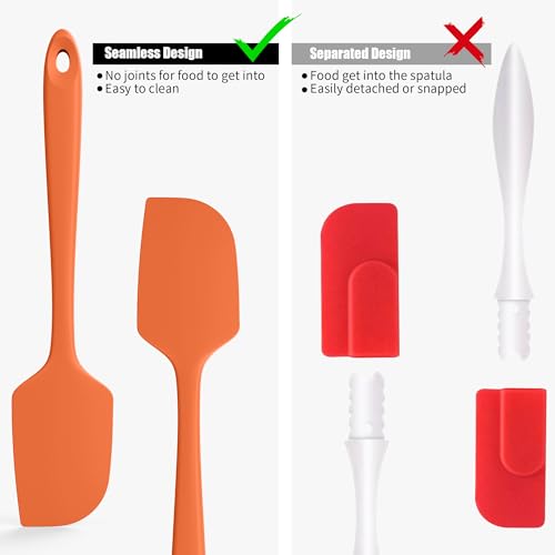 Doosu 600°F Heat Resistant Silicone Spatula Scrapers (Set of 4, Multi-5) - color: Multicolor 8, size: Set of 4