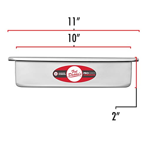 Fat Daddio's Anodized Aluminum Square Cake Pan, 10 x 2 Inch - size: 10 x 2 Inch, style: 2" Depth