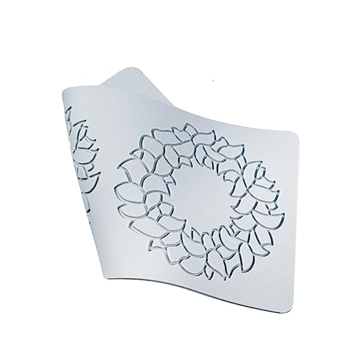 Hollow Snowflake Silicone Chocolate Candy Fondant Mold 3D Embossing Cake Fondant Clay Mould for Cupcake Top Sugar Craft Cake Decoration (C Flower Ring) - size: C_ Flower Ring
