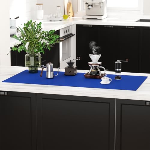 Silicone Protector Mat 47x24 Inch,Blue - color: Bule