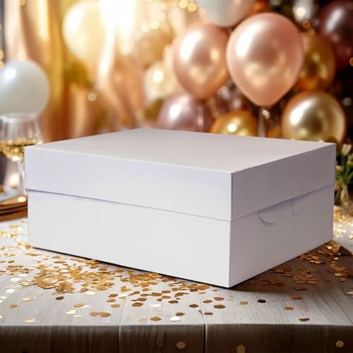 Culpitt 12 x 9 White Cake Boxes - 5 Pack - size: 12" x 9"