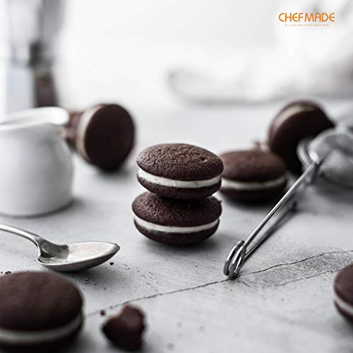 CHEFMADE Macaron Cake Pan, 30-Cavity Non-Stick Macaroon Biscuits Cookie Bakeware for Oven Baking (Champagne Gold) - size: Macaron 30 Cups