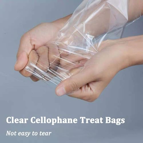 Morepack Cellophane Treat Bags 7x7 Inches 200 Pcs - size: 7x7 Inch (Pack of 200)