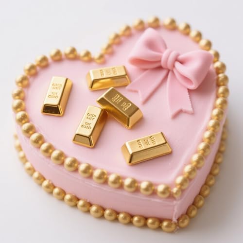 Gold Bar Silicone Fondant Molds Cake Decoration Chocolate Molds for Crafts Birthday Party Candy Cookies Gum Epoxy Resin Polymer Clay Set of 2