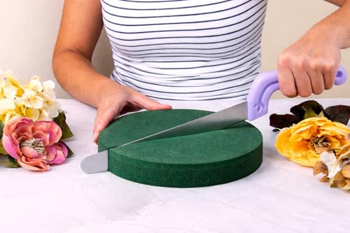 FLOFARE Floral Foam Round Soft and Odorless Foam for Flower Arrangement Supplies, Crafts, Wedding, Birthdays, and Occasions (Extra Large 9.8") - size: Extra Large 9.8"