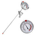 Candy/Deep Fry Thermometer with Pot Clip - 12" Stainless Steel Stem Meat Cooking Thermometer for Frying and Candle Making, Turkey, BBQ, Grill, Instant Read, Analog Display - size: 12 inch