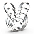 Bunny Cookie Cutter Set Large - 5", 4", 3", 2" - 4 Piece Easter Bunny Rabbit Hare Head Face Shaped Cookie Cutters - Stainless Steel - color: Bunny Face - A