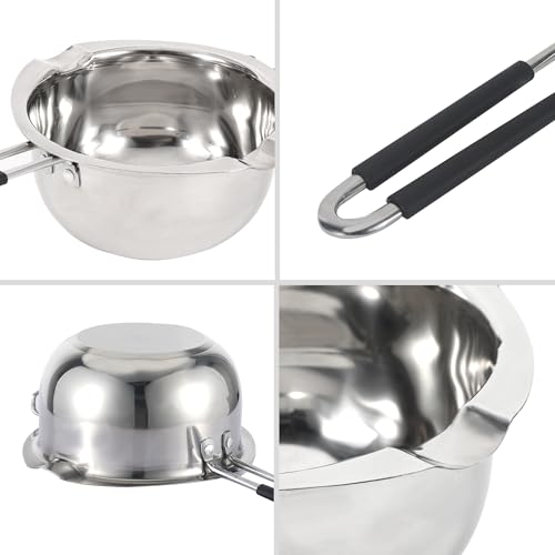 Stainless Steel Double Boiler Melting Pot, Double Boilers for Stove Top - size: 1.3 Quarts
