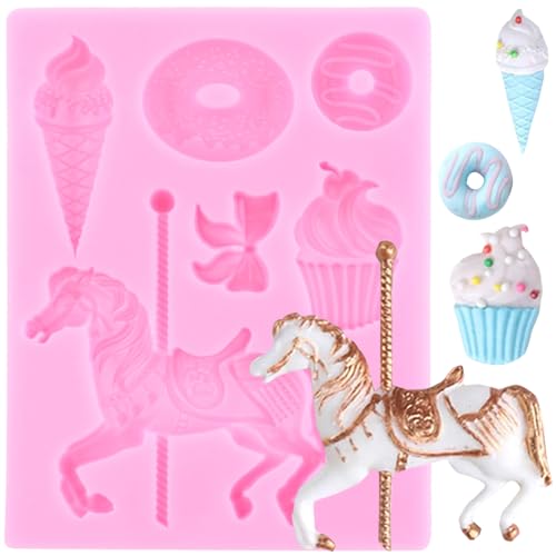 Carousel Horse Fondant Silicone Molds
