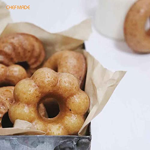 CHEFMADE Donut Pan, Nonstick 6 Cavity Pattern Doughnut Pan for Baking - style: 6 Cavity Fancy Donut