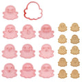 Halloween Ghost Cookie Cutter Set DIY Cute Ghost Cookie Mold Plastic 3D Hollow Out Cookie Stamps Set For Halloween Party Baking Biscuit Cake Decoration