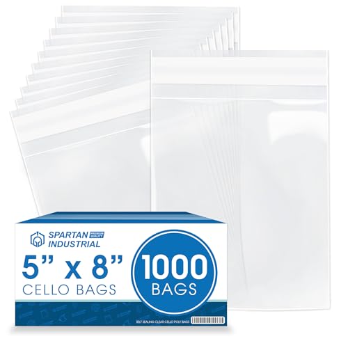 5" X 8" Self-Sealing Cellophane Bags (1000 Count) Clear Cookie Bags - size: 5" X 8"