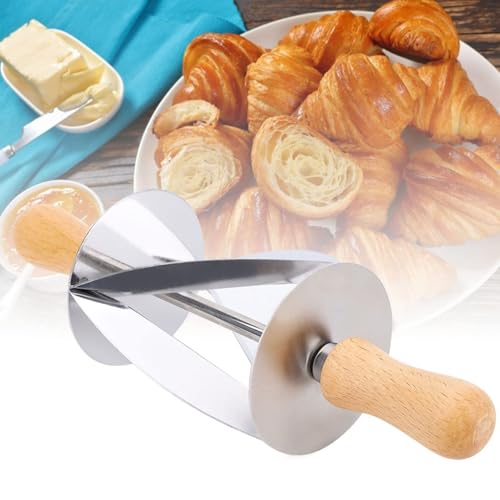Stainless Steel Croissant Roller Cutter Bread Rolling Dough Croissant Cutter Pastry Baking Accessories