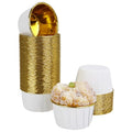 50 Pcs White Cupcake Baking Cups 3.5Oz Disposable Cupcake Liners - color: White