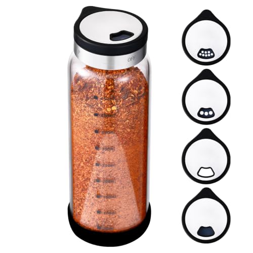 Verdental 16 oz Large Salt or Pepper Shaker, 4 Settings, S/M/Pour/OFF - size: 16 oz (2.56* 8.4 in)
