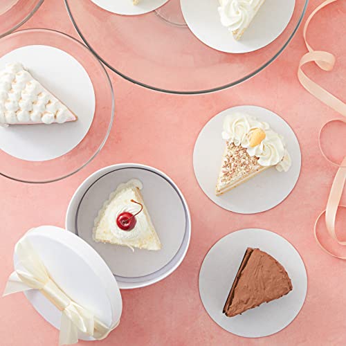 Juvale 6 Inch Round Cake Board - Cake Boards 6 Inch for Display - Disposable Tray Base for Easy Cleanup - Versatile Cardboard Circles for Crafts - 12 Pack, White