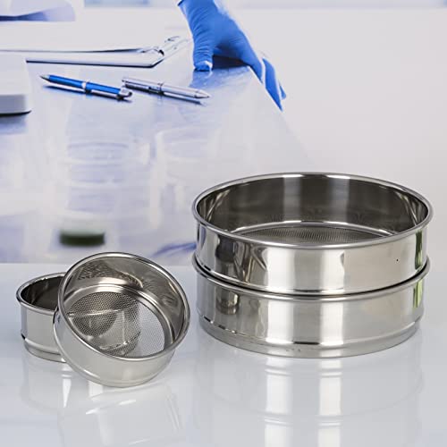 LABALPHA 600 Mesh Lab Sieves, Test Sieve #600 Mesh, 4'' Diameter, 304 Stainless Steel Wire Cloth (0.026mm) - size: 600 mesh (0.026mm)