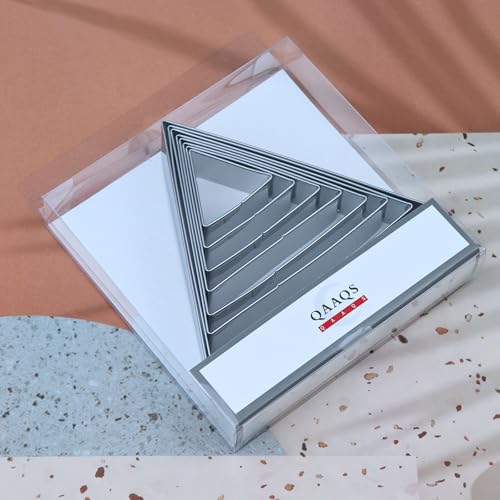 Triangle Cookie Cutter Set 8-Piece 1.5" to 5" by QAAQS - color: Triangle