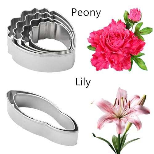6set Gum Paste Fower Cutter Set Cookie Cutter for Wedding Cake Decorating