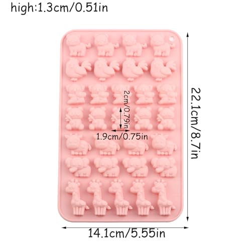31 Cavity Animal Silicone Chocolate Molds