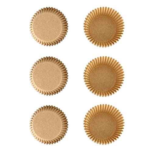 600 Count Natural Cupcake Liners Standard Size Baking Cups Food-Grade Greaseproof Paper Muffin Liners, No Smell Cupcake Wrappers for Wedding Birthday - color: Natural, size: Standard/1.97Inch