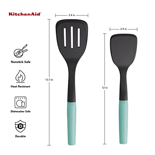 KitchenAid Universal Turner Set, 2-Piece, Aqua Sky - color: Aqua, style: 2 Piece Turner Set
