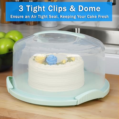 JOEY'Z EXTRA LARGE Cake Carrier - Holds up to 12 Inch 3-Layer Cake - color: Turquoise