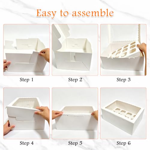 Dessert Shooter Boxes, Pack of 6, Each Holds 12 5oz Cups - size: 12.6x8.9x5.3 inches