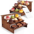 Bake Choice 2 Set Wooden Cupcake Stand, Tiered Risers Display Stands, M - size: M