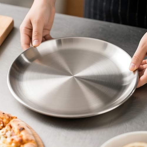 Pizza Pan for Oven, 3PCS Stainless Steel Pizza Pans(13.5 & 12 & 10 Inch) - size: 3-piece sets in 3 sizes