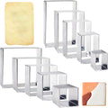 10PCS Rectangle Cookie Cutter Square Cookie Mold Stainless Steel Rectangle Biscuit Molds Square Pastry Molds Fondant Cake Cookie Cutter Set 1 Inch Depth