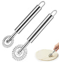 2Pcs Pie Crimper, Fluted Pastry Wheel with Fluted Edge
