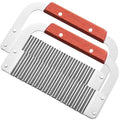 2 Pcs Crinkle Cutter Potato Slicer Wavy Chopping Tool French Fry Veggies - color: Wood