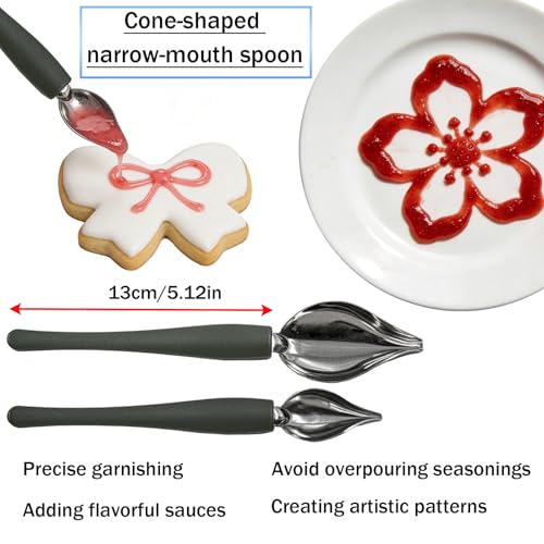 6 Candy Chocolate Dipping Fork + 2 Culinary Drawing Decorating Spoon Set - size: 6 Chocolate Dipping Tools+2 Decorating Spoon