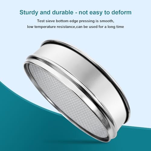 7.9" (20cm) 304 Stainless Steel Lab Sieve, 10 Mesh (2mm) Screen Sifter - size: 10Mesh(2mm)/Ф7.9in