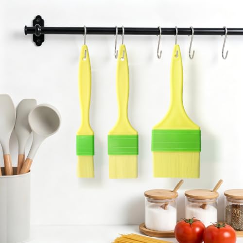 4Pcs Natural Wool Pastry Brush Basting Brush Kitchen Brush (S/M/L)