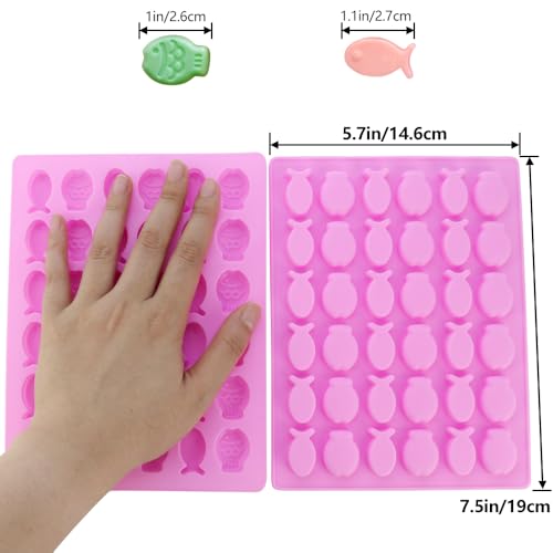 2 Pack Mini Fish Shaped Mold 36-Cavity Silicone Molds