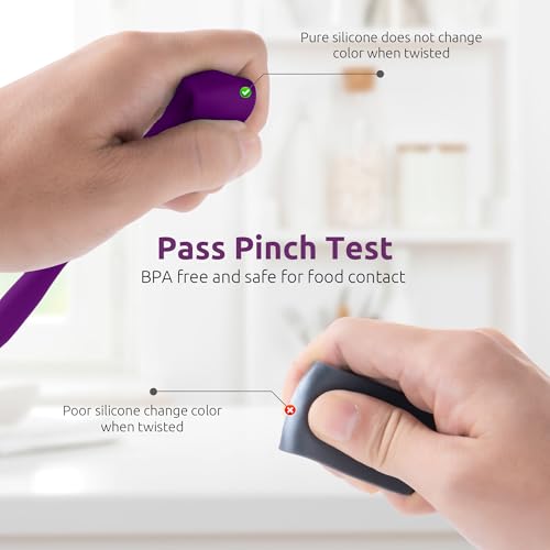U-Taste Skinny Silicone Jar Spatula Scraper, 10in Sourdough Tool, Purple - color: Purple, size: 9.72 in